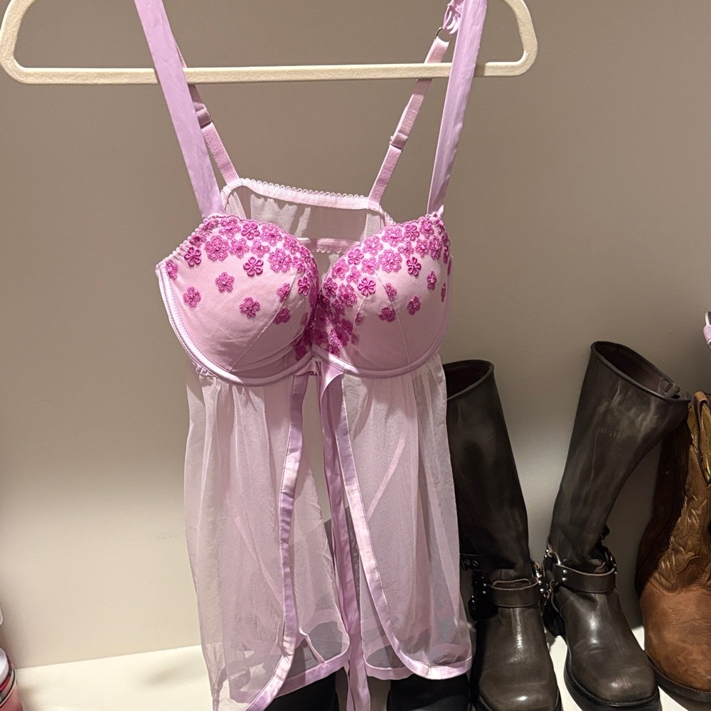 Victoria's Secret Pink Floral Chemise
